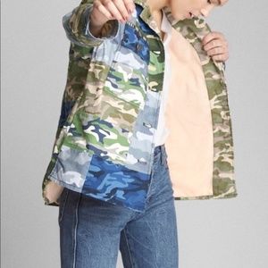 NWT Gap Patch Camo Print Utility Jacket